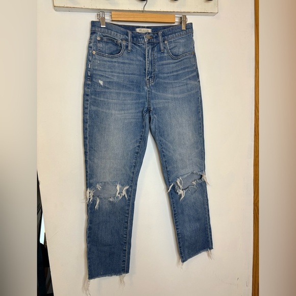 Madewell High Rise Slim Boyjean Knee Rip Edition - Picture 9 of 9